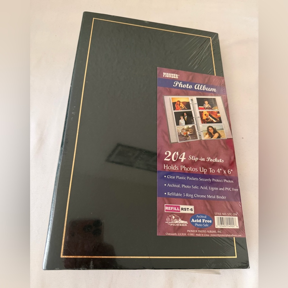 PIONEER Photo Album with Chrome Binder - Burgundy